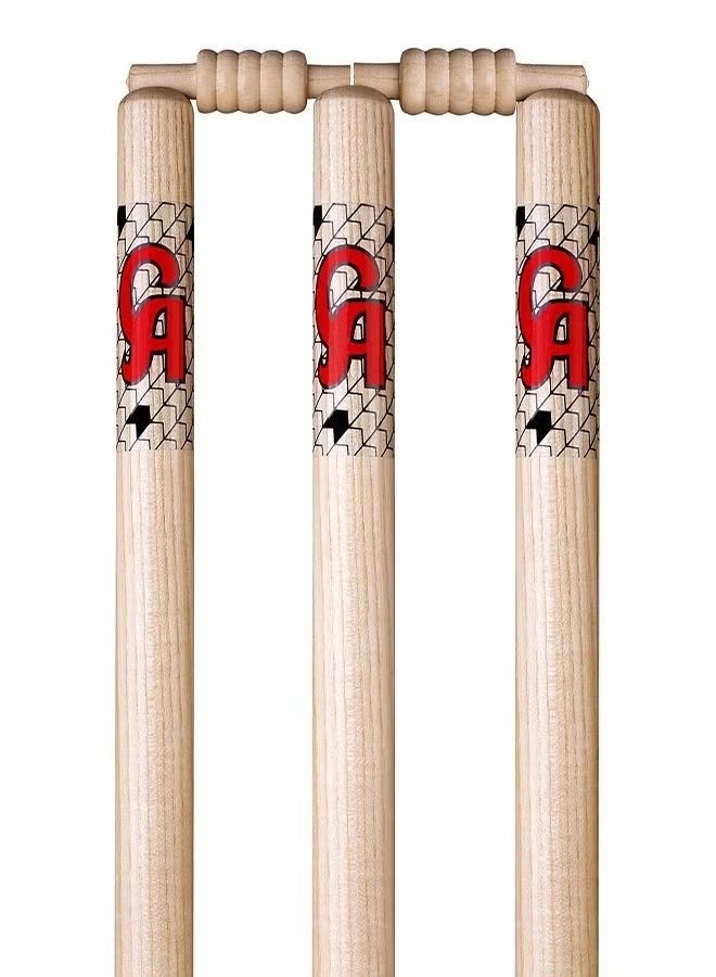 CA Sports Wooden Cricket Wicket Stumps with Spring Stand - Image 4