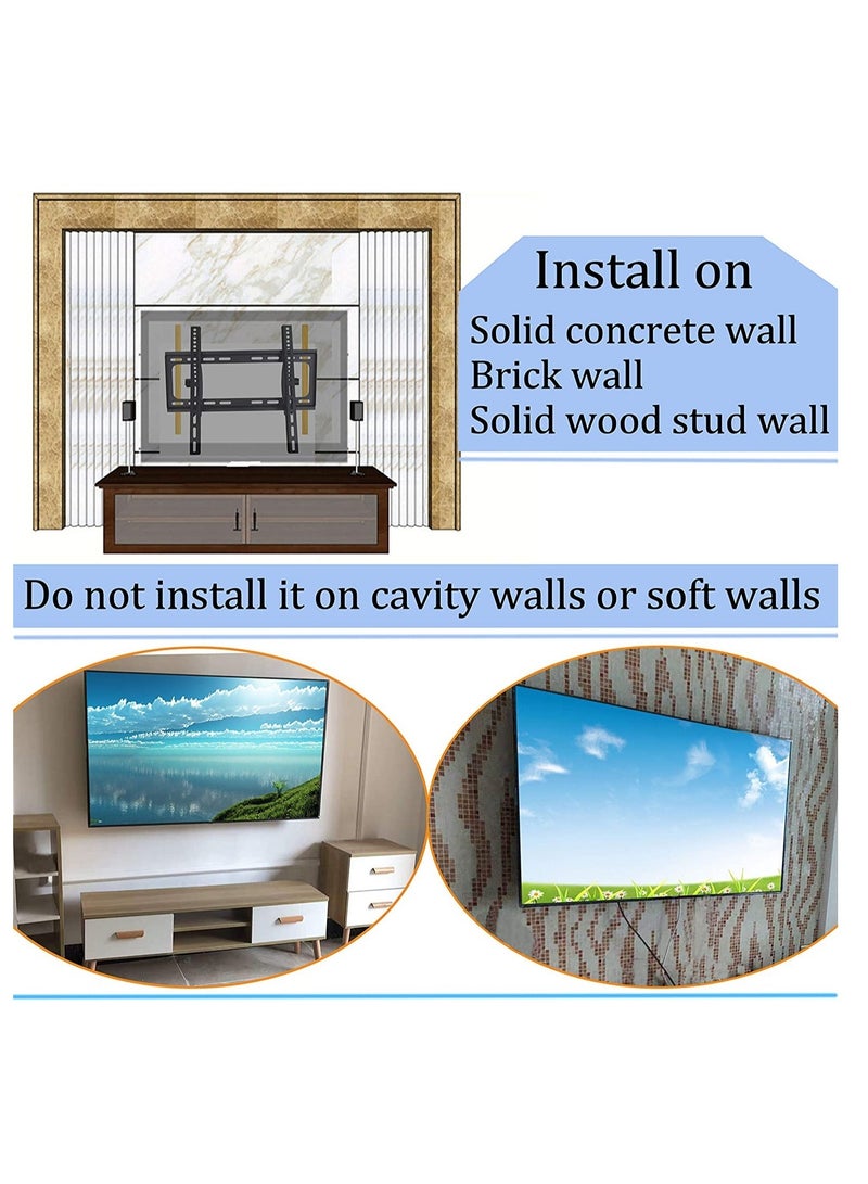 TV Wall Mount Fit for Most 26-55 Inch LED LCD Flat Screen TV up to VESA 400x400mm and 99lbs Loading Capacity with Tilting and Leveling Adjustment (Fit for 26-55 Inch Flat Screen TV) - Image 5