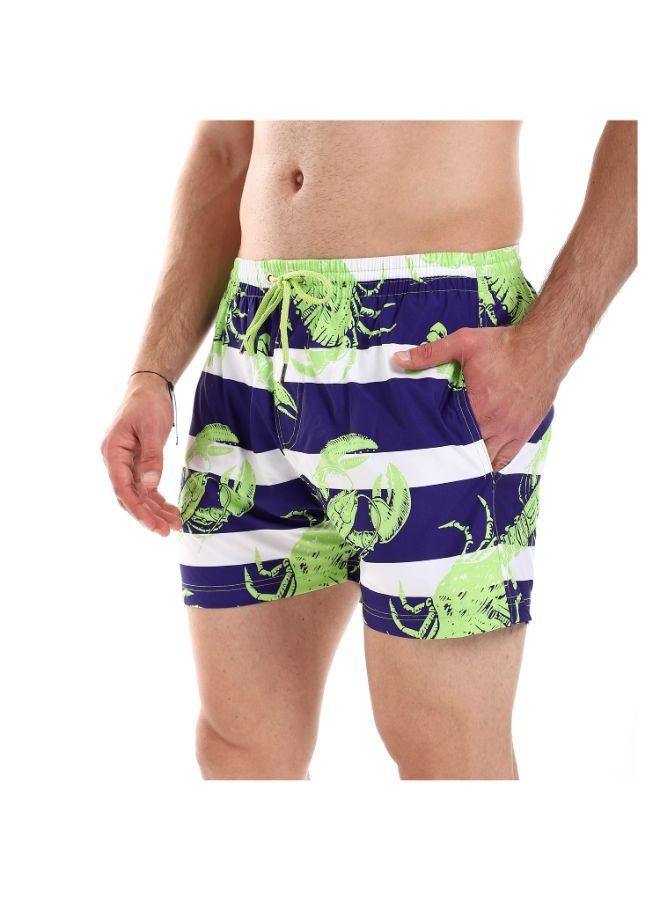 Pavone Stripes & Crabs Elastic Waist -Multicolor  - Image 4