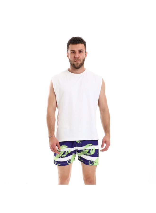 Pavone Stripes & Crabs Elastic Waist -Multicolor  - Image 5