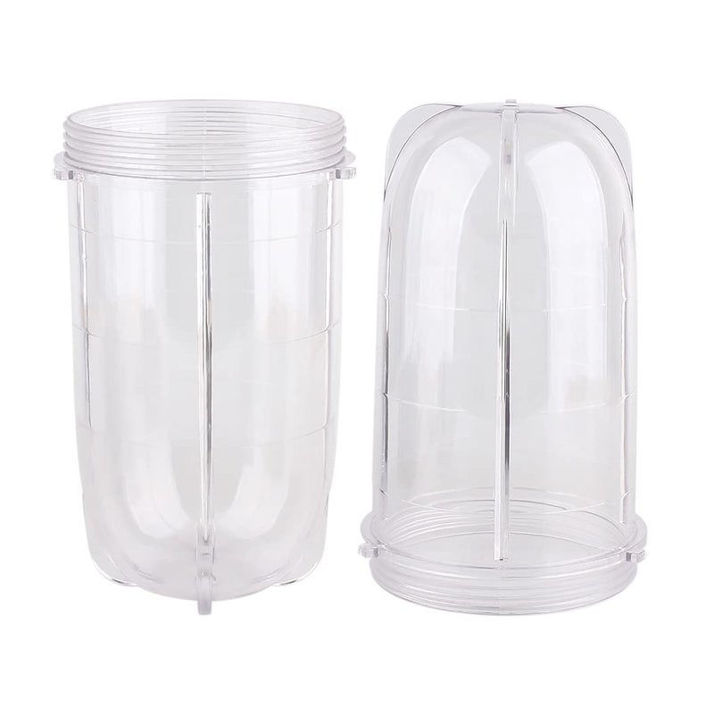 Veterger Veterger Replacement Parts 16 Ounce Tall Jar CupsCompatible with Original Magic Bullet Blender Juicer MB1001 250W 2 Pack 