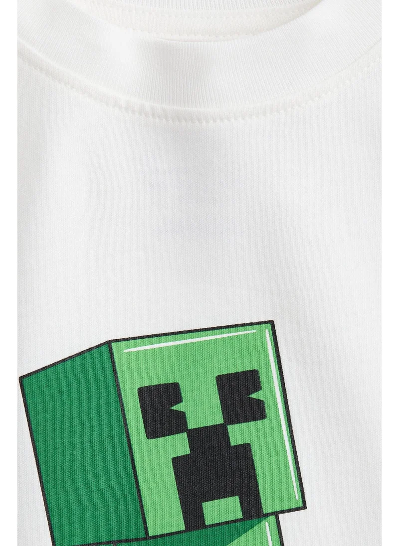 اتش اند ام Printed oversized T-shirt