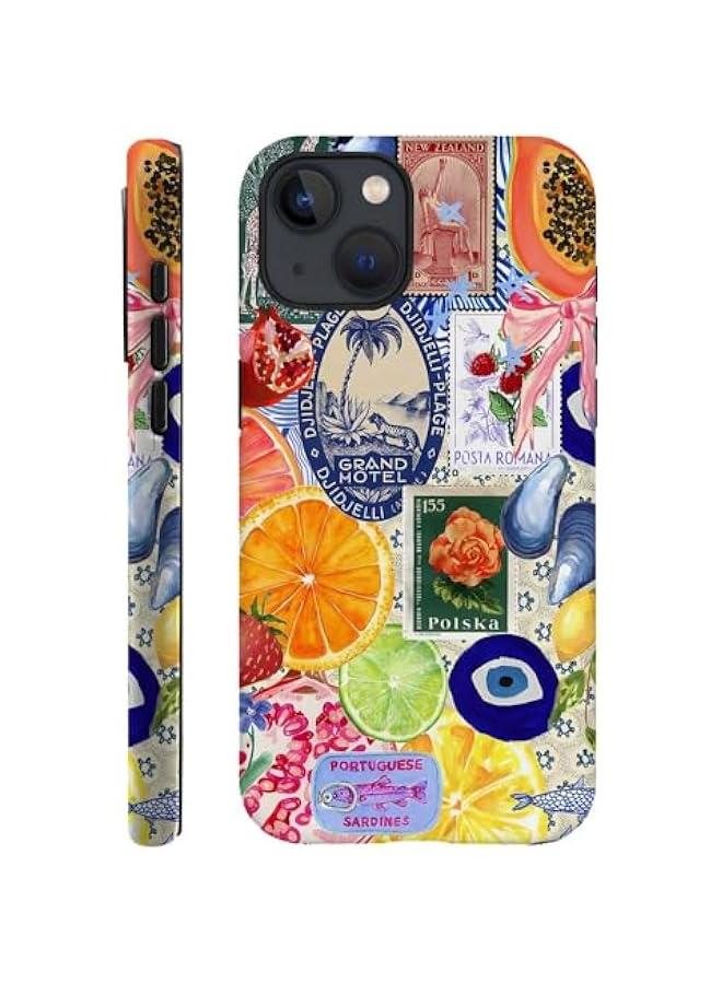 Arabest Compatible with for iPhone 13,Fruit Lemon European Summer Collage Phone Case for Girl Women Boy Men,Scratch Resistant Shockproof Cover Case for iPhone 13 - Image 1