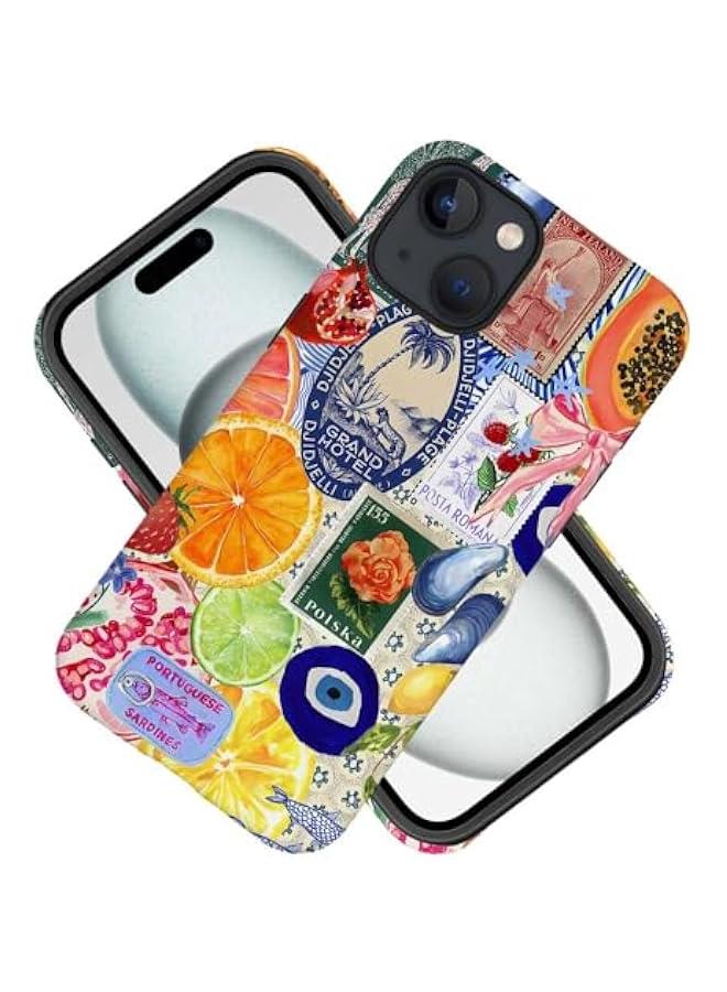 Arabest Compatible with for iPhone 13,Fruit Lemon European Summer Collage Phone Case for Girl Women Boy Men,Scratch Resistant Shockproof Cover Case for iPhone 13 - Image 2