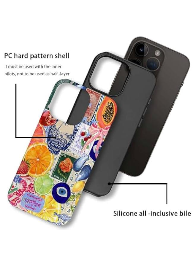 Arabest Compatible with for iPhone 13,Fruit Lemon European Summer Collage Phone Case for Girl Women Boy Men,Scratch Resistant Shockproof Cover Case for iPhone 13 - Image 3