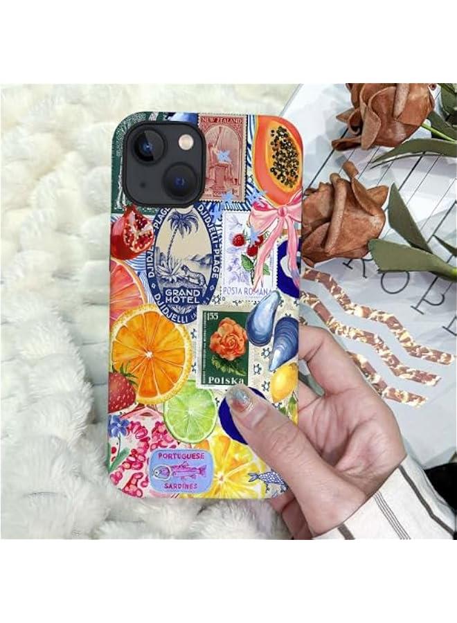 Arabest Compatible with for iPhone 13,Fruit Lemon European Summer Collage Phone Case for Girl Women Boy Men,Scratch Resistant Shockproof Cover Case for iPhone 13 - Image 5