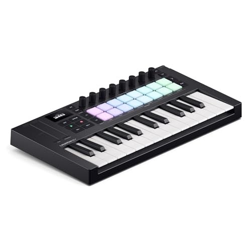 Novation Launchkey Mini 25 MK4 — Portable 25 Mini-Key, USB, MIDI Keyboard Controller with DAW Integration. Chord Mode, Scale Mode, Drum Pads, and Arpeggiator. Includes Music Creation Software Bundle - Image 1