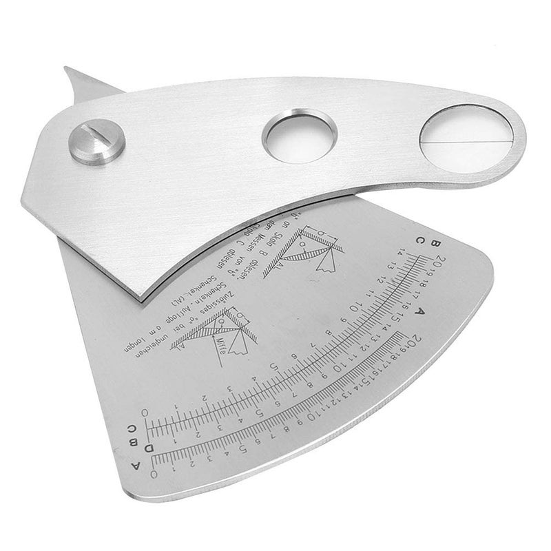 أداة فحص لحام الفولاذ المقاوم للصدأ، مقياس لحام على شكل مروحة، مدى 0-20 مم - Image 5