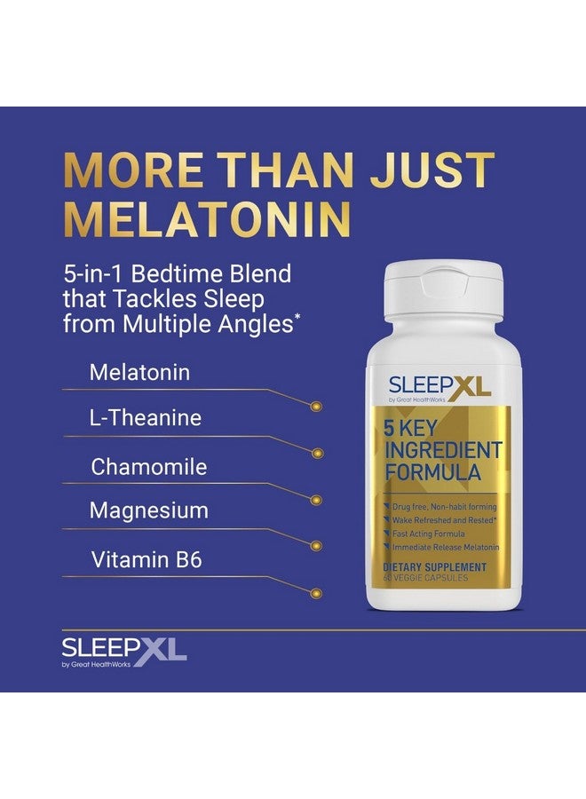 OmegaXL SleepXL Sleep Supplement Non-Habit-Forming Formula - Fall Asleep Faster & Sleep Longer - 5 key ingredients include Melatonin, L-Theanine, Chamomile, Magnesium & Vitamin B6 (60 Capsules, 30 Servings) - Image 5