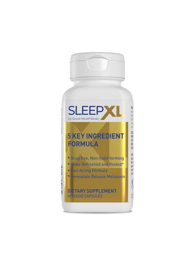 OmegaXL SleepXL Sleep Supplement Non-Habit-Forming Formula - Fall Asleep Faster & Sleep Longer - 5 key ingredients include Melatonin, L-Theanine, Chamomile, Magnesium & Vitamin B6 (60 Capsules, 30 Servings) - Image 1