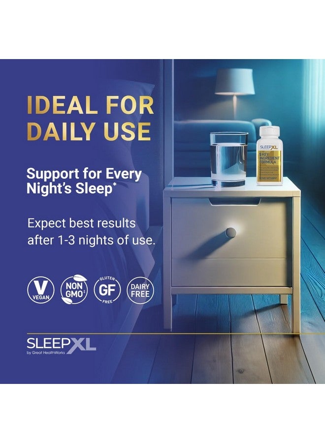 OmegaXL SleepXL Sleep Supplement Non-Habit-Forming Formula - Fall Asleep Faster & Sleep Longer - 5 key ingredients include Melatonin, L-Theanine, Chamomile, Magnesium & Vitamin B6 (60 Capsules, 30 Servings) - Image 3