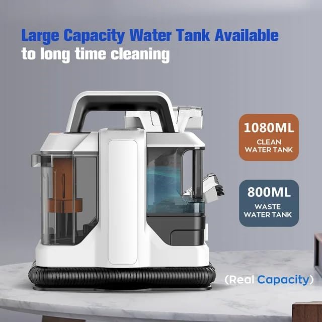 MAPPLE CREATION Spot Stain Carpet Cleaner Portable Lightweight Multi Surfaces Vacuum Cleaner for Sofa Car Seats with Two Water Tank Carpet Cleaner Machine - Image 2