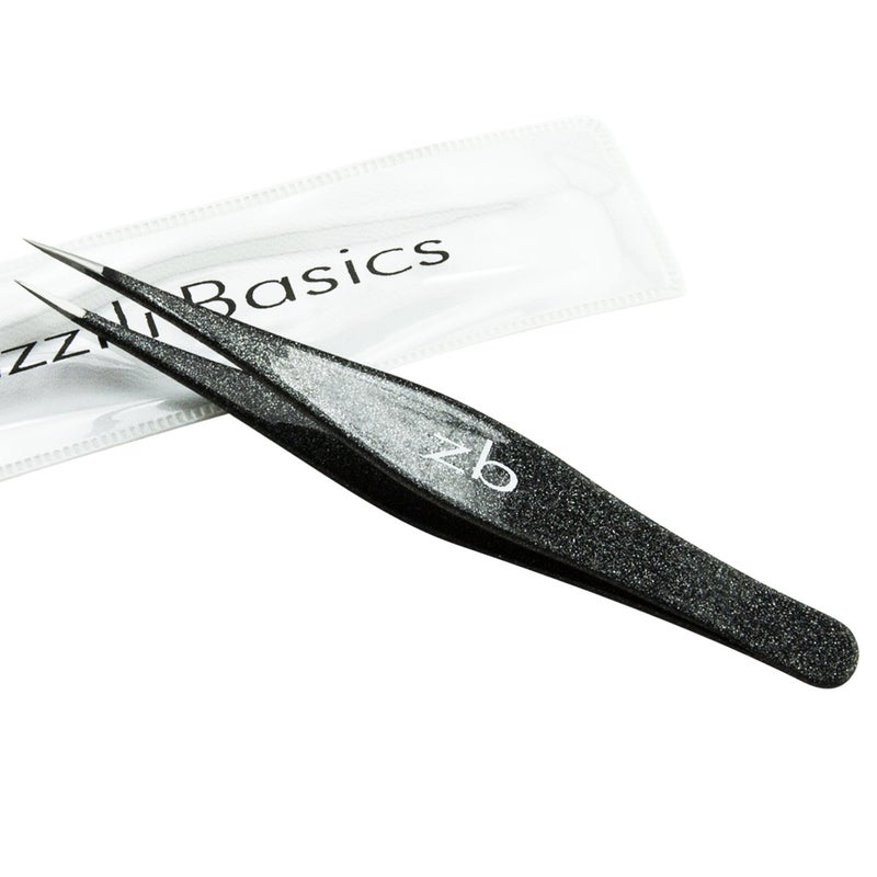 Ingrown Hair Tweezers by Zizzili Basics  Surgical Grade Stainless Steel Fine Pointed Tweezers  Precision Aligned Tips for Splinter Eyebrow  Facial Hair Removal  with Bonus Tip Guard  Carry Pouch