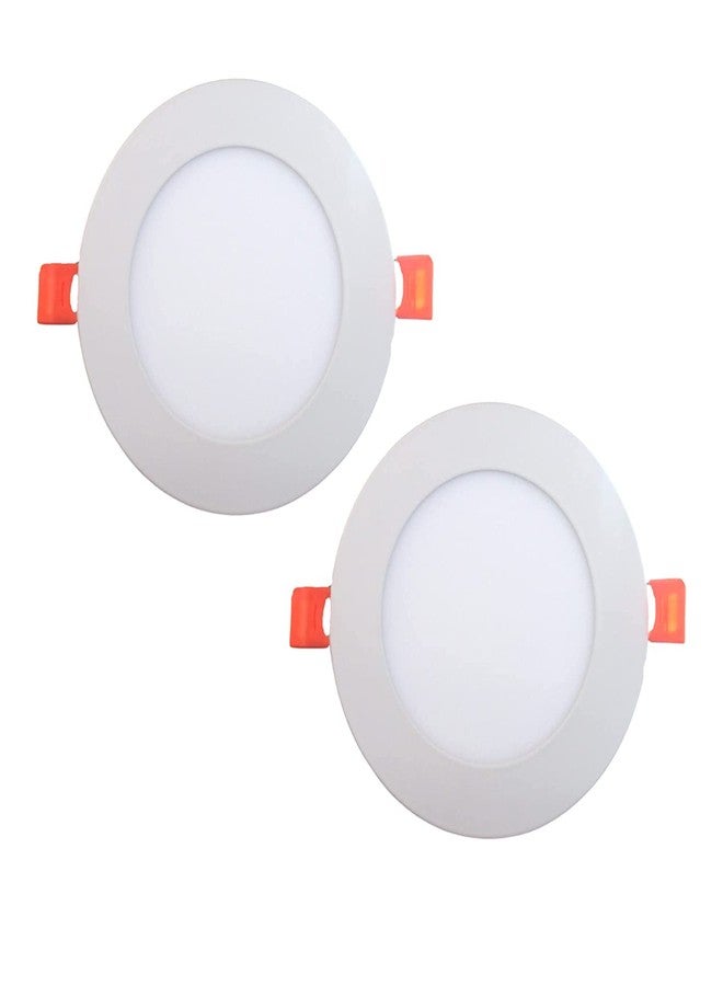D'Mak 8 Watts Round 3 in 1 LED Conceal Panel Light for POP & False Ceiling - White, Warm White, Natural White (Pack of 2) - Image 1