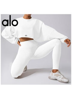 Alo Yoga ALO YOGA Fall/Winter Loose Sports white long-sleeved hoodie  - Image 2
