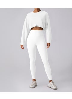 Alo Yoga ALO YOGA Fall/Winter Loose Sports white long-sleeved hoodie  - Image 3
