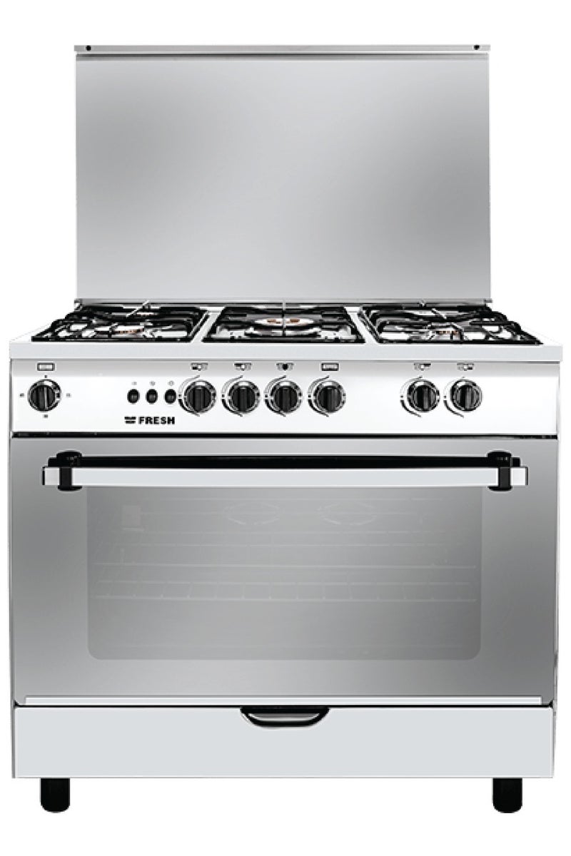 Fresh 16272 Fresh Jumbo 90 cm stainless steel gas stove with fan, oven and grill