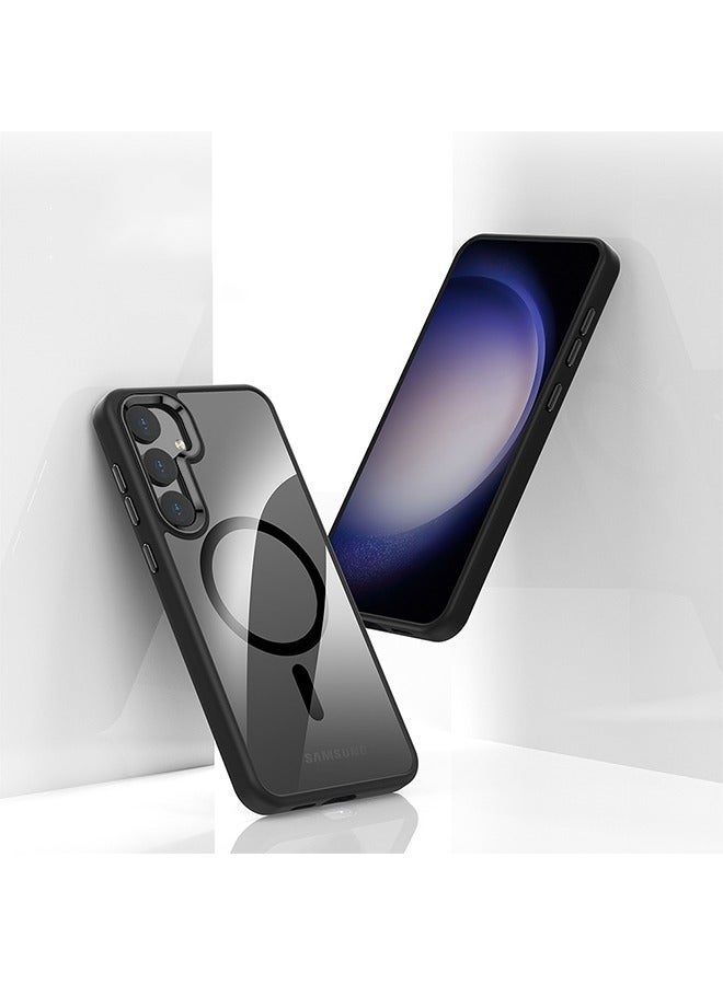 X-level Magnetic Case for Samsung Galaxy S24 5G, Compatible with MagSafe, Slim Shockproof Protective Phone Cover, Shockproof TPU Frame Edge Bumper Clear PC Hard Back Cover - Image 2