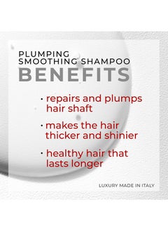 Diego dalla Palma Plumping Smoothing Shampoo Strengthening And Antistress Treatment Repairs The Shafts And Thickens Hair Revitalises And Shines Hair Frizzfree Results 8.5 Oz  - Image 3