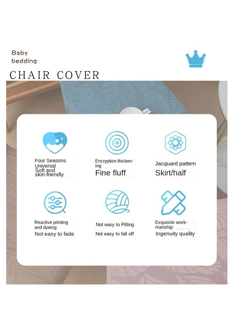 Bluejw Jacquard Skirt Elastic Chair Cover Set  - Image 2
