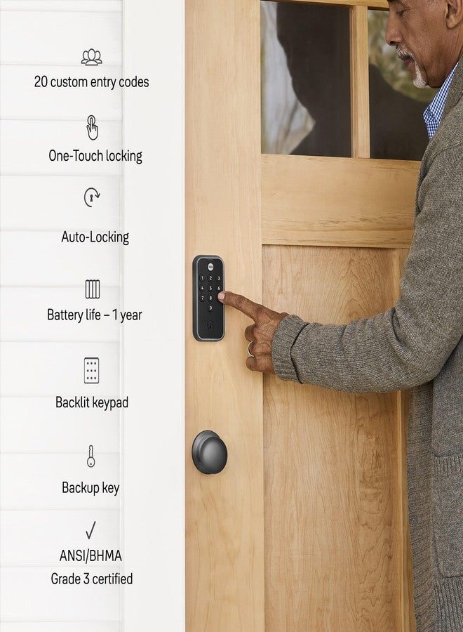Yale Code Keypad Deadbolt, Black - Image 3