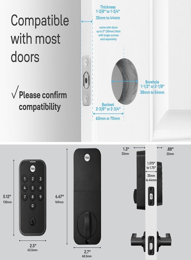 Yale Code Keypad Deadbolt, Black - Image 5