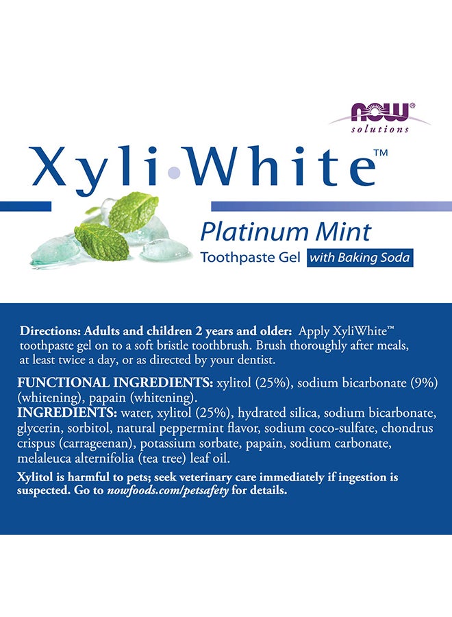ناو فودز جل معجون أسنان زايلي وايت بلاتينوم بالنعناع - Image 4