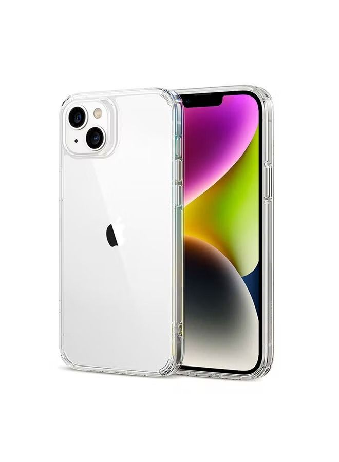 إيف جراب أكريليك TPU الصلب لهاتف Apple iPhone 14 جراب شديد التحمل مقاوم للصدمات ومضاد للانزلاق واقي لكامل الجسم - شفاف - Image 1