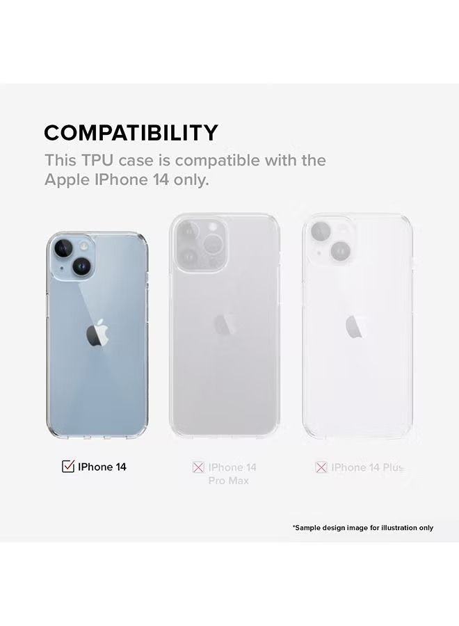 إيف جراب أكريليك TPU الصلب لهاتف Apple iPhone 14 جراب شديد التحمل مقاوم للصدمات ومضاد للانزلاق واقي لكامل الجسم - شفاف - Image 2