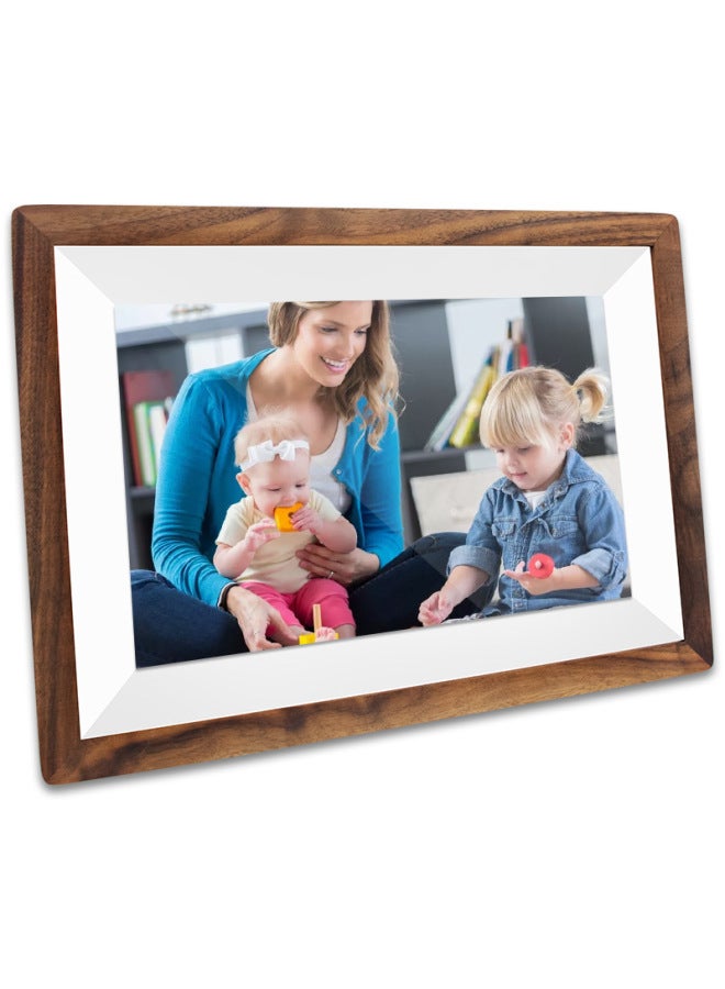 10 Inch Solid Wood Frame Digital Photo Frame Family Photo Automatic Play High-definition Picture Loop Player-Color:Solid Wood Border Digital Photo Frame  - Image 3