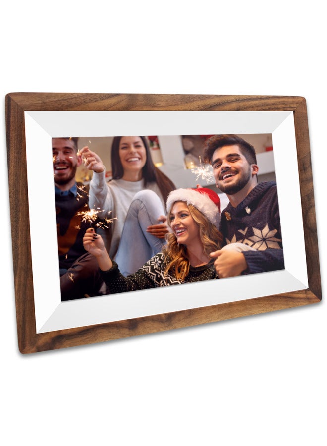 10 Inch Solid Wood Frame Digital Photo Frame Family Photo Automatic Play High-definition Picture Loop Player-Color:Solid Wood Border Digital Photo Frame  - Image 4