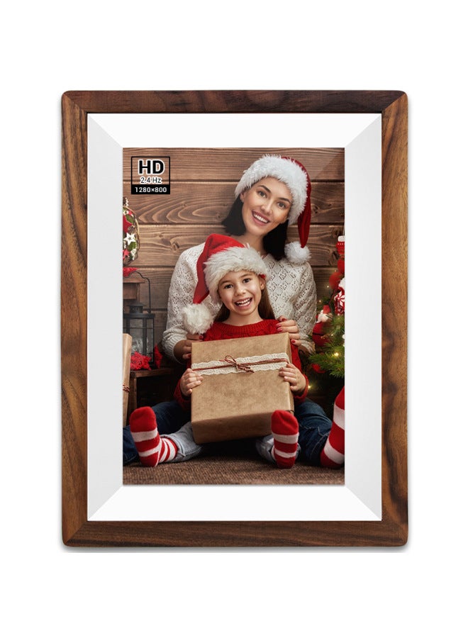 10 Inch Solid Wood Frame Digital Photo Frame Family Photo Automatic Play High-definition Picture Loop Player-Color:Solid Wood Border Digital Photo Frame  - Image 5