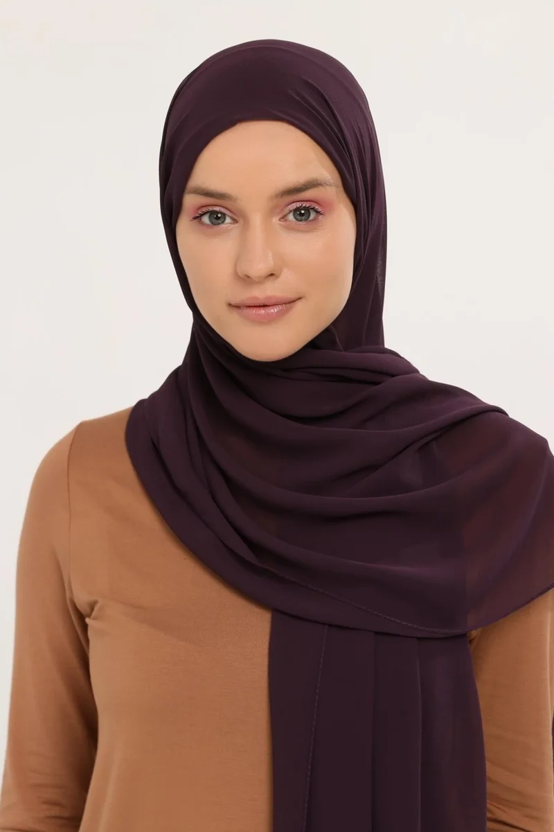 Altobeh Ready Practical Luxury Snap-on Elastic Bonnet Chiffon Shawl