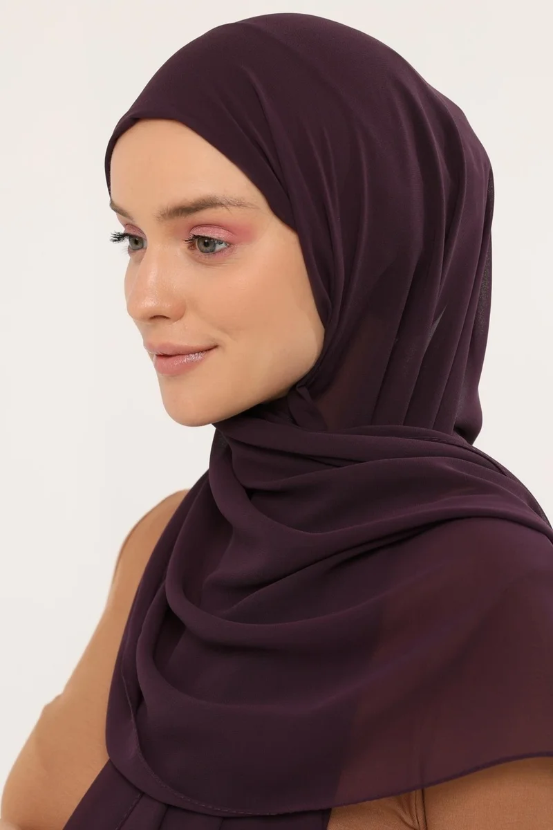 Altobeh Ready Practical Luxury Snap-on Elastic Bonnet Chiffon Shawl