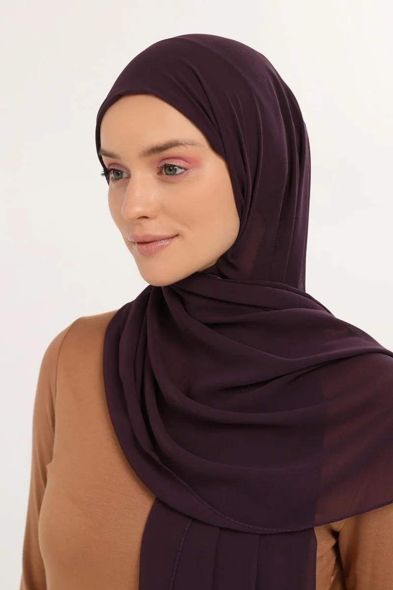 Altobeh Ready Practical Luxury Snap-on Elastic Bonnet Chiffon Shawl