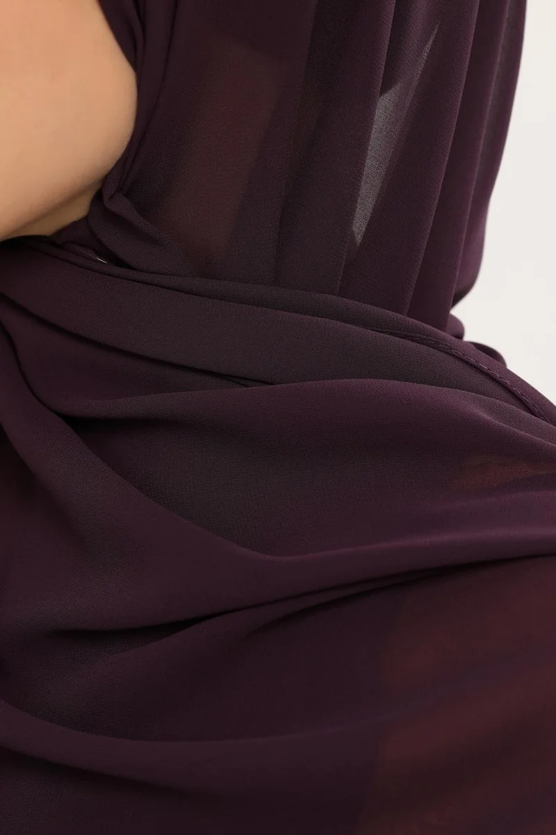 Altobeh Ready Practical Luxury Snap-on Elastic Bonnet Chiffon Shawl