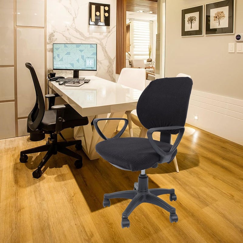 Comfort grip Stretchy Office Chair Cover Thick Fleece Full Wrap Computer Chair Slipcover Elastic Protector for Seat 37-51cm Length 37-46cm Width Black Washable Dust-Resistant Shop & home all-space compatible Light durable upgraded substance Fine detail All budget friendly options Detachable clean Solid anti-deform Multi-category warehouse equip Repeated use resistant selected material Advanced minimal build Gulf standard sizing alternatives Ventilated design Periodic stock arrangement Heat resistant Cost saving user oriented build Daily repeated use trusted quality General standard compliant quality Trendy widespread design Advanced compact design Ready-to-ship local stock Neat shape Multi-use detailed build Elegant practical design Batch uniform stable quality Rack sorted local inventory - Image 5