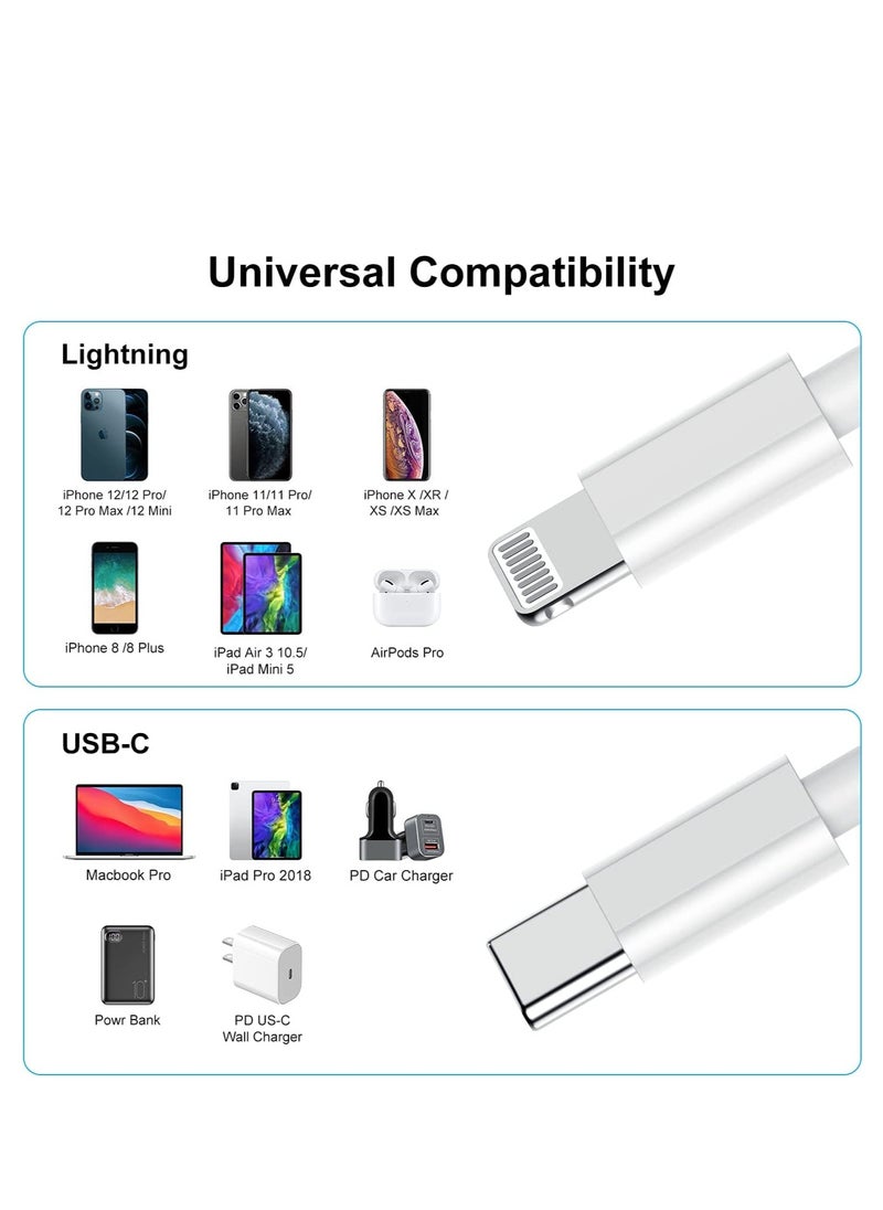 Generic - Apple Certified 1 Meter Fast Charging Cable for iPhone, Lightning Cable with USB Type C Port Supports Fast Charging Cord for Apple iPhone 14 Pro 14/13 Pro/12 Pro Max/12 Mini/11 Pro/XS/XR/iPad, from 3 - Image 1