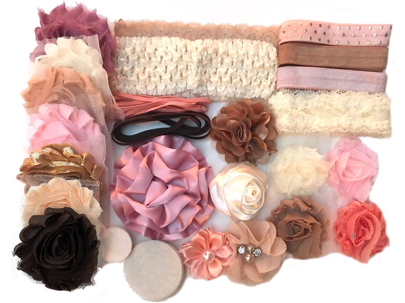 Bowtique Emilee Headband Kit DIY Headband Kit makes over 15 Headbands - Vintage Princess Mini