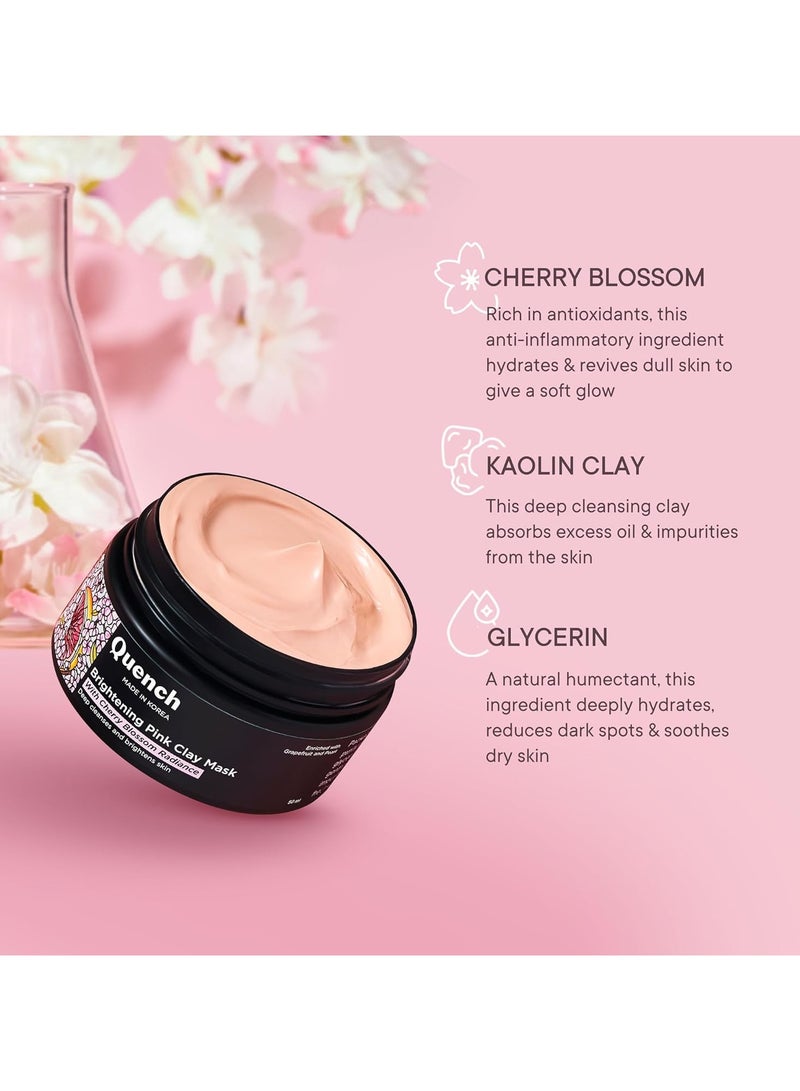 كوينش قناع الطين الوردي المشرق | قناع الطين الكوري مع طين الكرز وطين الكاولين | (50 مل) - Image 4