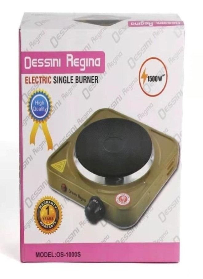 Dessini Regina - Electric Furnace Hot Plate 1500W Cooktop Single Electric Burner Portable Hot Plate Travel Cook Stove Counter top - Image 1