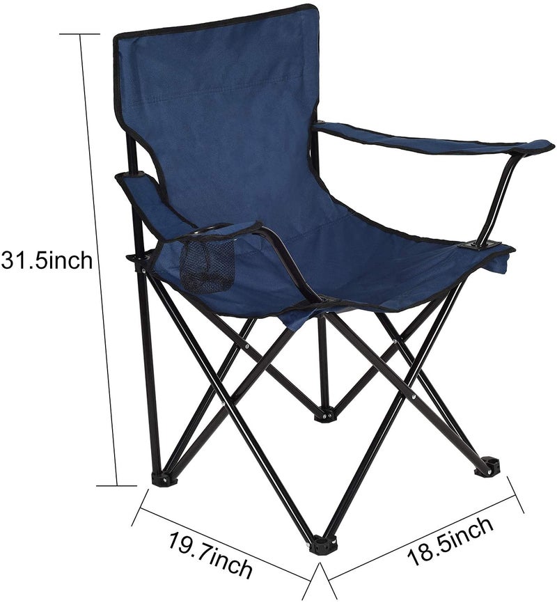 Glaceon Folding Camping Chair Lightweight Portable Foldable Camping Chair for Fishing Beach with Cup Holder Perfect for Caravan Trips BBQs Garden Travelling Included Travel Carry Bag Multi - Image 3