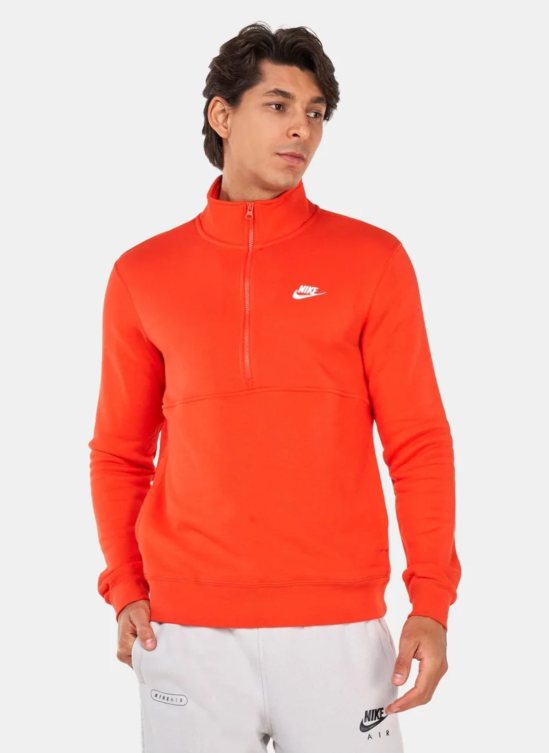 Nike Men's Sportswear Club Brushed-Back 1/2-Zip Sweatshirt