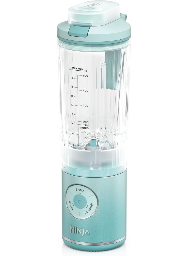 Ninja Blast Max, Portable & Personal Blender + Twist & Go, Smoothie, Blend, Ice Crush, 3 Programs, Cordless, 650ML Capacity removable Vessel, Dishwasher Safe, Leakproof,  Sea Glass 650 ml 1 W BC251MTANZ / BC251SMMT Sea Glass - Image 1
