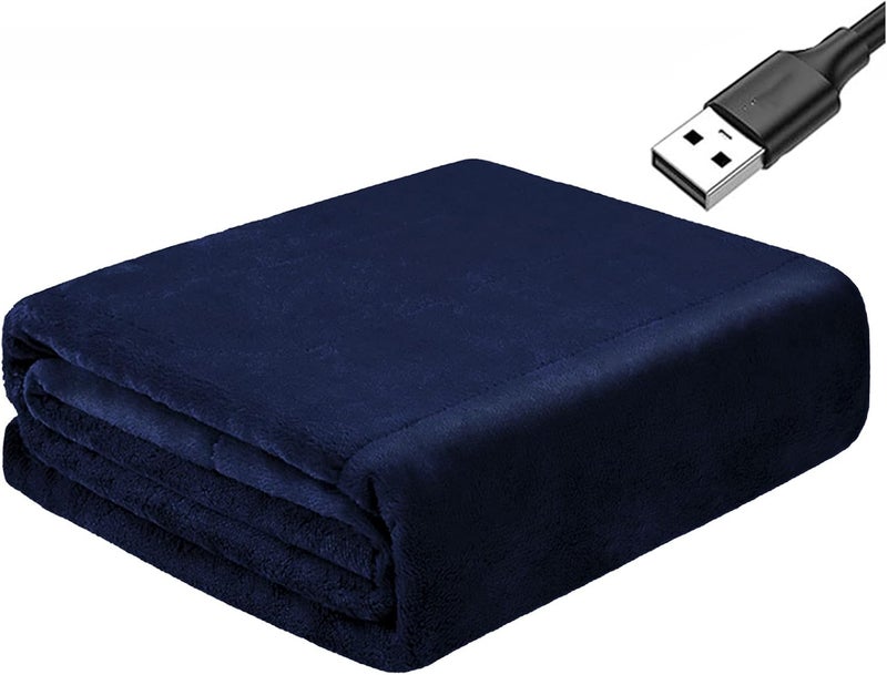 Cordless Blanket Heated Shawl Portable USB Lap Heating Flannel Throw Blanket, 140x80cm Heated Stadium Blanket Battery Operated for Travel - Image 2