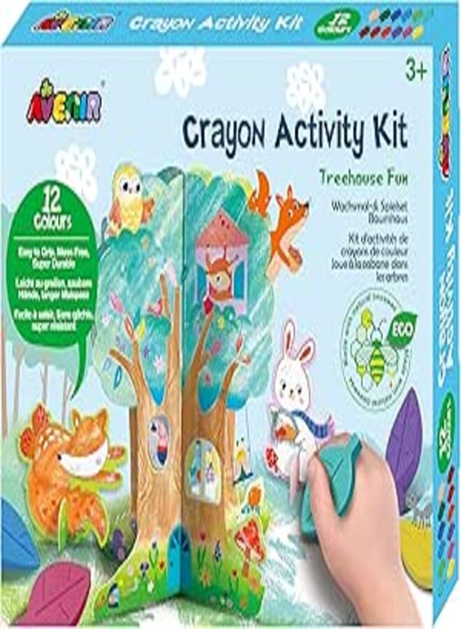 Avenir Crayon Activity Kit | Play at Tree House | Eco Beeswax Crayons | For Kids Ages 3+