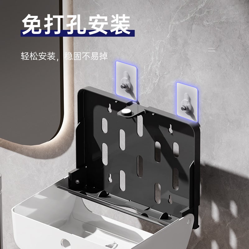 El Restroom Wall-Mounted Tissue Holder – Modern ABS Bathroom Paper Towel Dispenser - Image 4