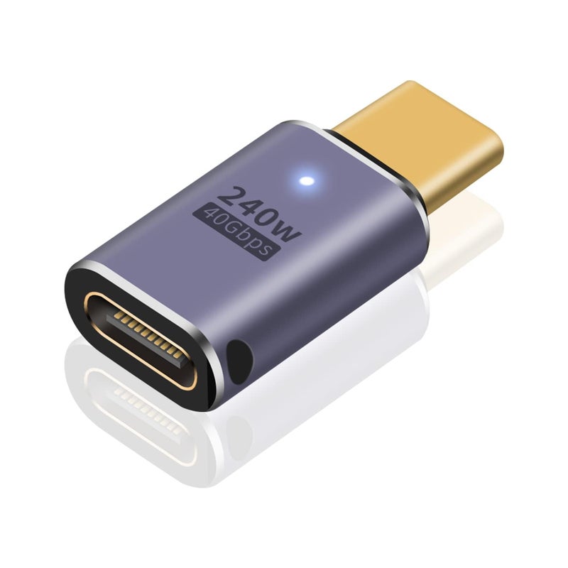 Microware موسع USB نوع C، محول تمديد ذكر إلى أنثى 240 واط 40 جيجابت في الثانية مع عرض فيديو 8K لجهاز iPad وiMac وMac-Book وThunderbolt 3/4، 1 حزمة (USB C ذكر إلى أنثى 240 واط) - Image 1