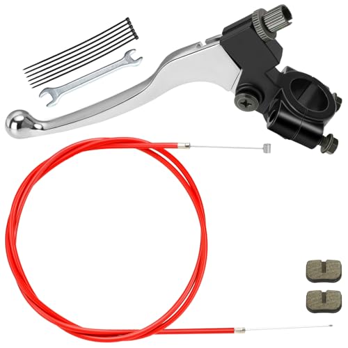 YOXUFA Mini Bike Brake Lever Kit + 61in Mini Bike Brake Cable Replacement for Coleman CT100U CC100X Baja Doodle Bug DB30 Motovox MBX10 MBX11 Monster Moto MMB80 97cc Powersports Parts 7/8" 22mm Handle - Image 1