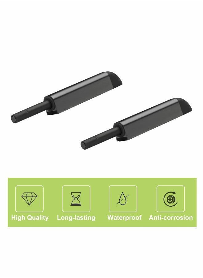 Generic Magnetic Touch Latch, Magnetic Door Catch Push to Open Latch Adjustable Magnetic Cabinet Closures Release Catches Damper for Cupboard Wardrobe (6Pcs Black)  - Image 2